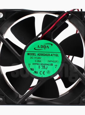 ADDA AD0824UX-A71GL 8025 DC24V 0.26A电梯散热风扇