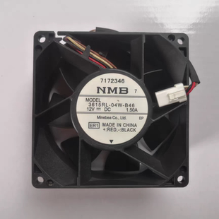 04W B46 4线 NMB 防水变频器冷却风扇 9CM 3615RL 1.50A 原装 12V