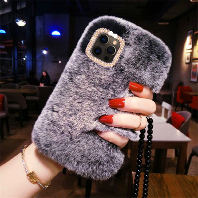 奢华兔毛保暖苹果可爱