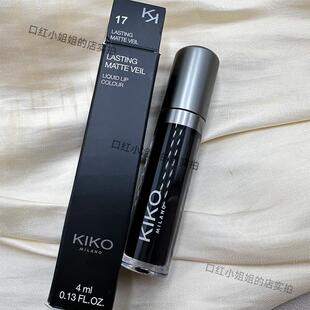 kiko黑色口红口黑哑光唇釉雾面17号不易掉色欧美暗黑哥特325 514