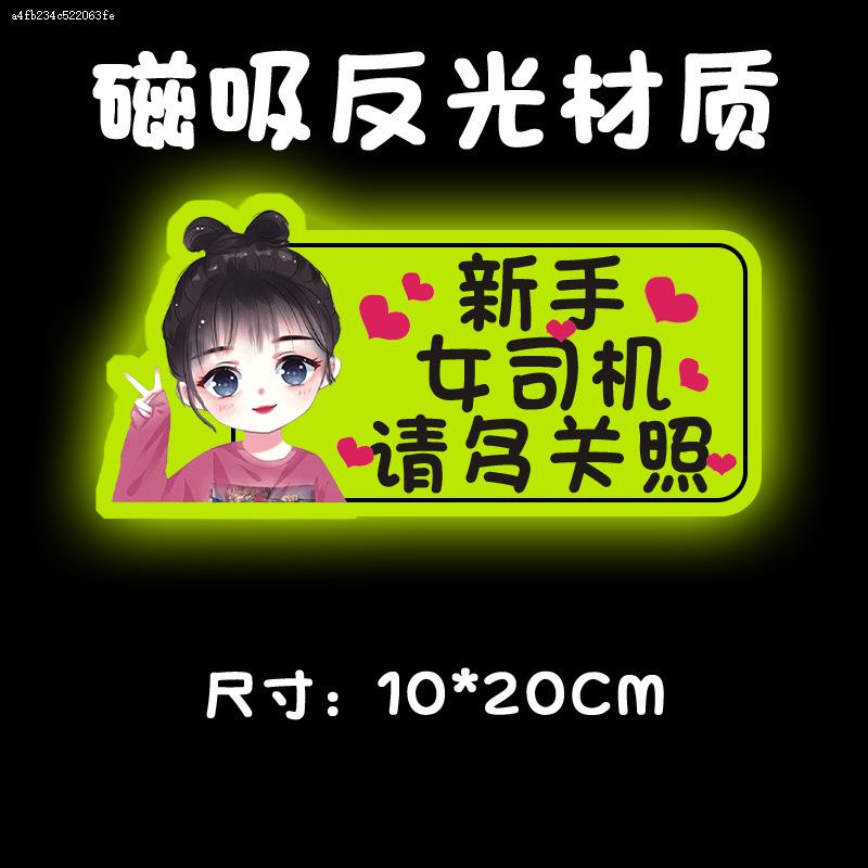 比亚迪海豚实习车贴海鸥秦宋新手女司机磁性汽车贴纸卡通反光标志