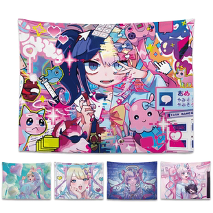 Steam游戏主播女孩重度依赖超天酱少女卧室房间床头布置网红挂帘