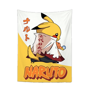 背景布ins挂布日式 火影忍者精灵宝可梦联名皮卡丘二次元海报挂布