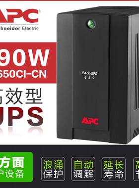 施耐德APC BX650CI-CN 390Wups不间断电源稳压应急备用USB自动关