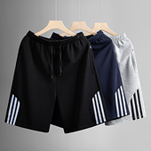 直筒男纯棉短裤 男士 款 休闲潮流百搭潮透气毛圈五分裤 三条杠新夏季