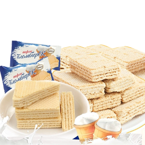 俄罗斯进口威化饼干冰淇淋夹心阿孔特巧克力大奶牛威化休闲零食品