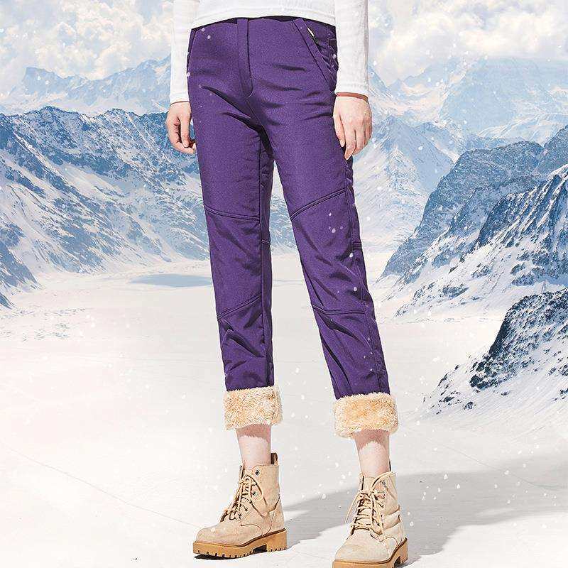 户外冲锋裤男秋冬大码女保暖登山裤加绒加厚软壳裤抓绒裤男防寒