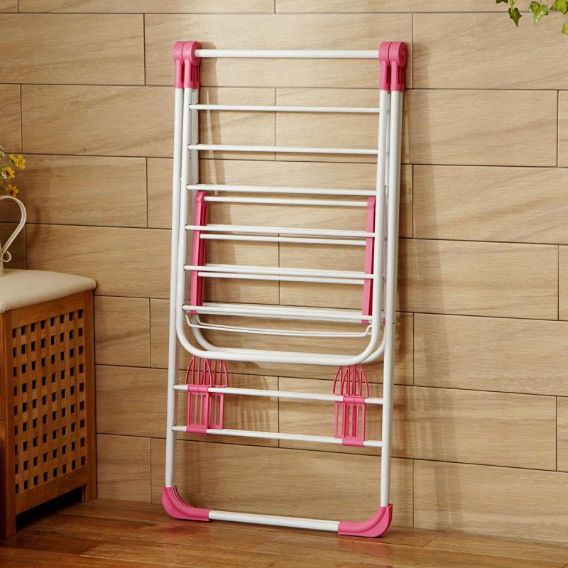 不锈钢晾衣架落地折叠室内阳台晒被子婴儿晒衣架翼型飘窗台毛巾