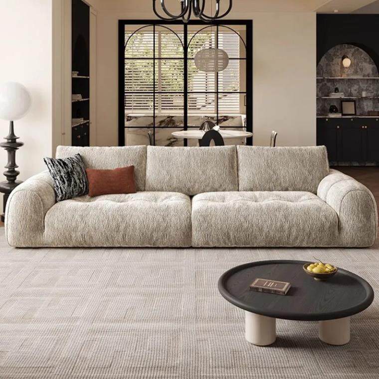2026新款布艺沙发轻奢现代雪尼尔沙发客厅直排家用意式简约高级感