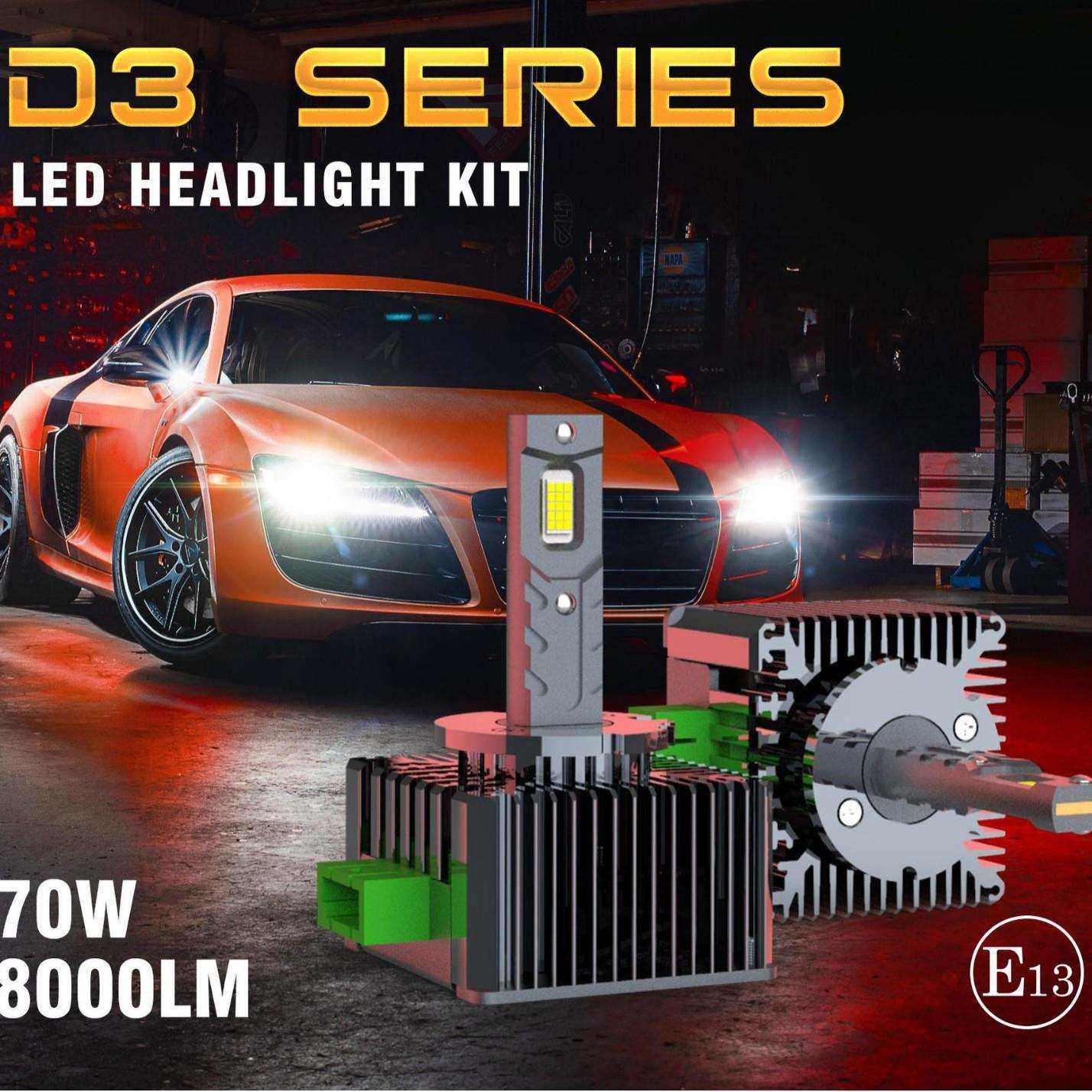 新款直插式D系列LED汽车大灯D1SD2SD3SD4SD5SD8S超亮前照灯