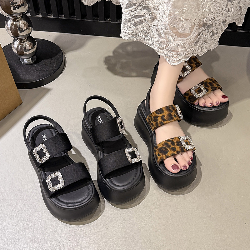 小个子增高防滑轻便露趾增高女鞋