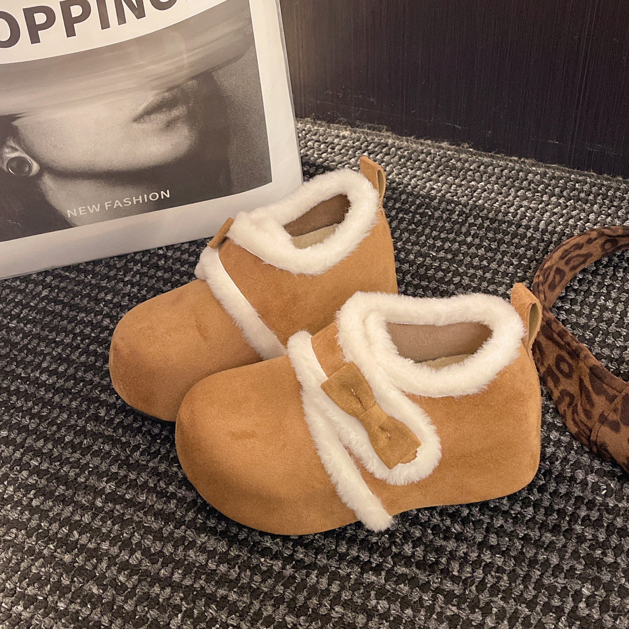 2025新款增高棉鞋外穿毛毛鞋