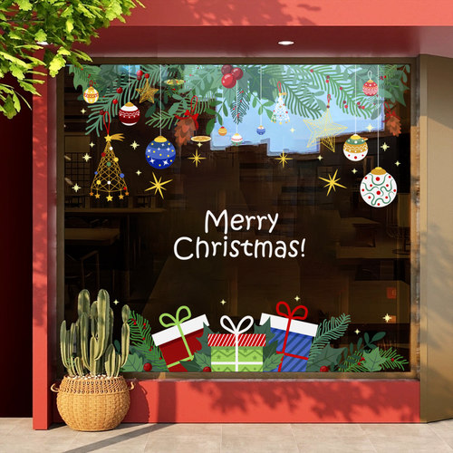 圣诞节装饰橱窗玻璃贴门贴纸