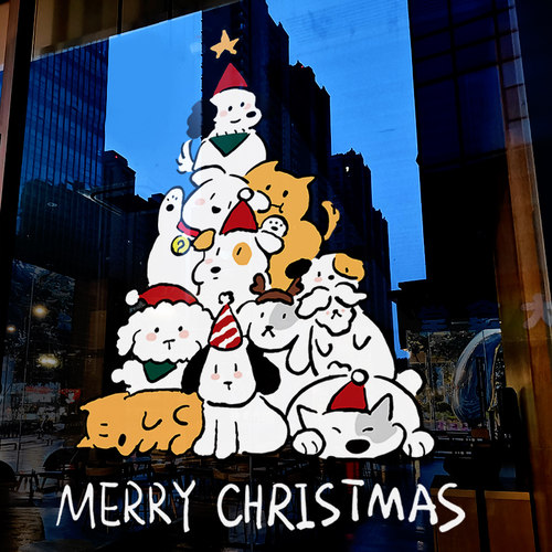 圣诞节装饰氛围布置静电贴