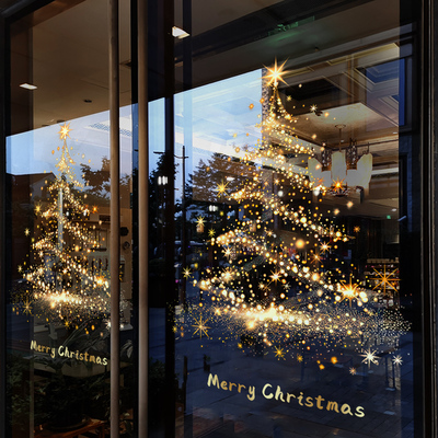 圣诞节装饰窗花橱窗玻璃门贴纸