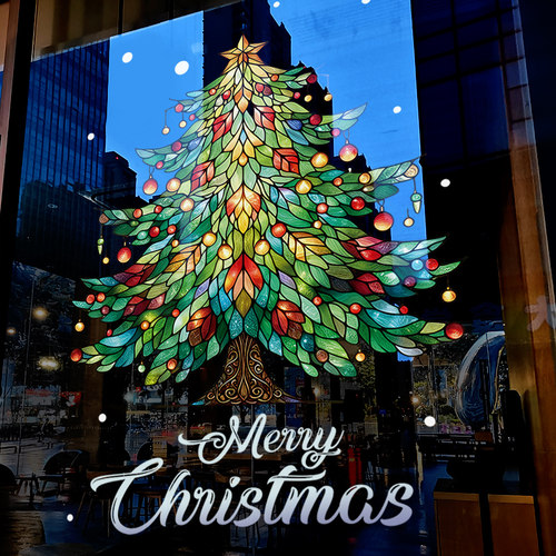 圣诞节装饰橱窗玻璃贴门贴纸