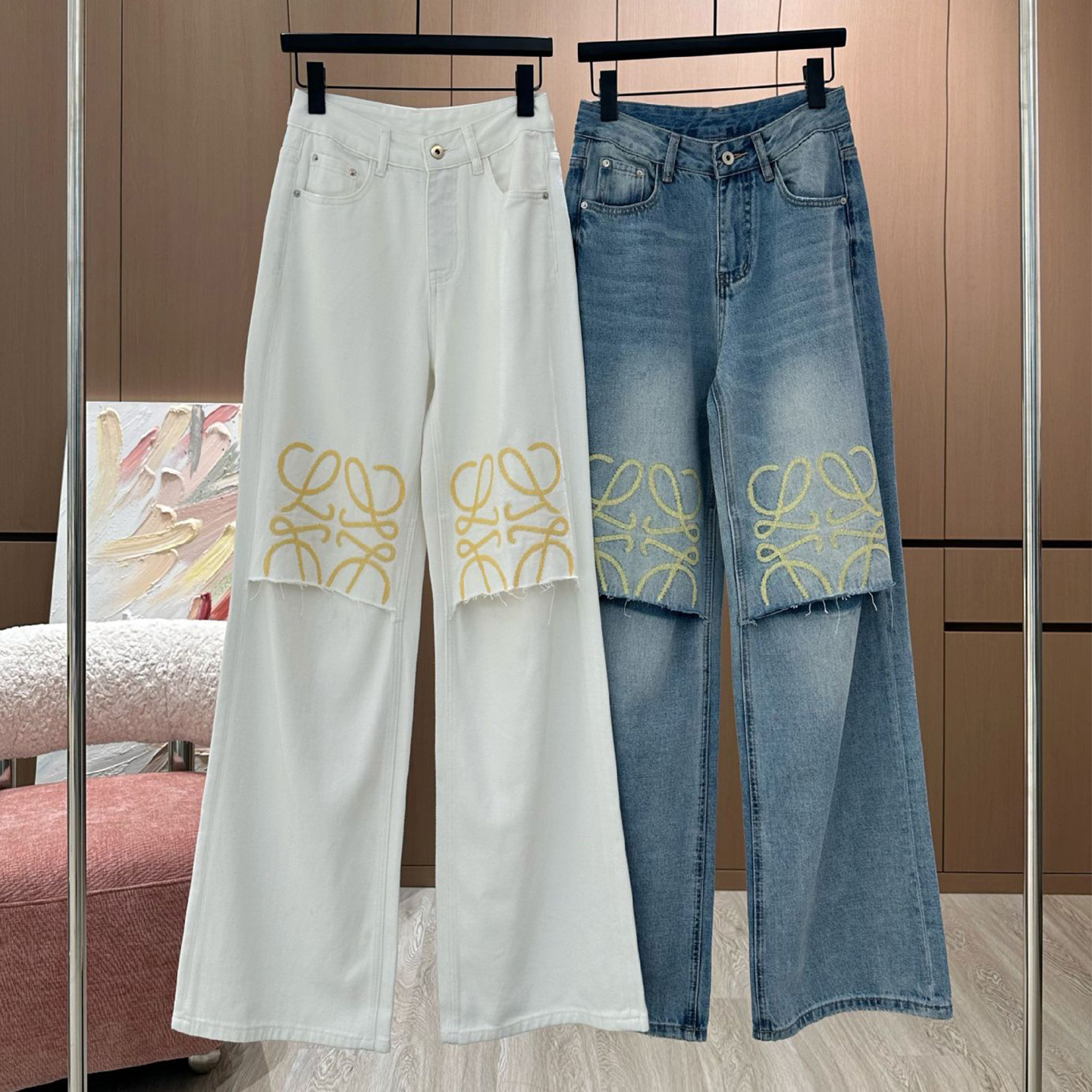 白色牛仔裤女夏薄款高腰显瘦直筒裤女2025新款设计感垂感宽松时尚
