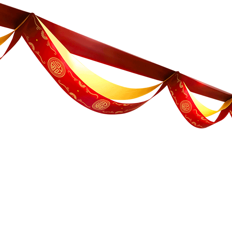 新年装饰波浪拉花挂件门店室内开业吊顶氛围布置春节元旦会场彩带