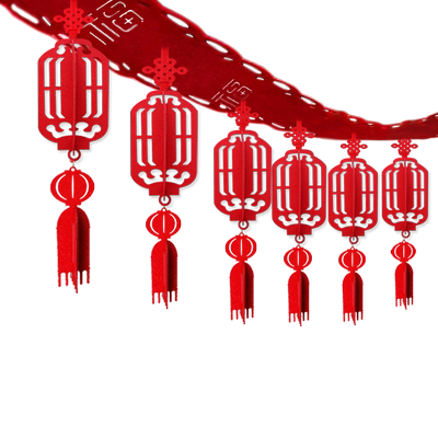 新年装饰用品拉花吊饰送挂钩