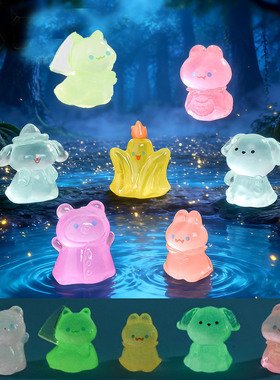 生日礼品夜光万圣节动物幽灵狗吸血鬼兔子diy装饰配件桌面小摆件