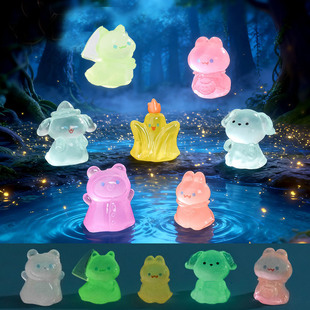 饰配件桌面小摆件 生日礼品夜光万圣节动物幽灵狗吸血鬼兔子diy装