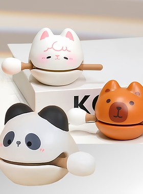 木鱼挂件钥匙链车载桌面摆件儿童玩具敲打求签卜乌龟小羊熊猫青蛙