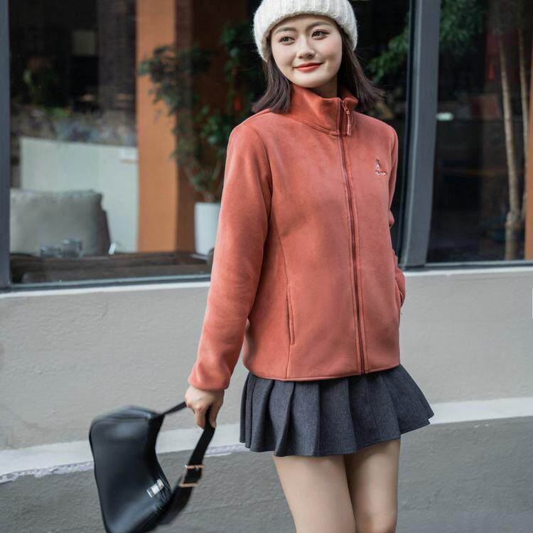 中老年男女时尚户外开衫云感奥粒绒厚实保暖户外拉链开衫保暖外套
