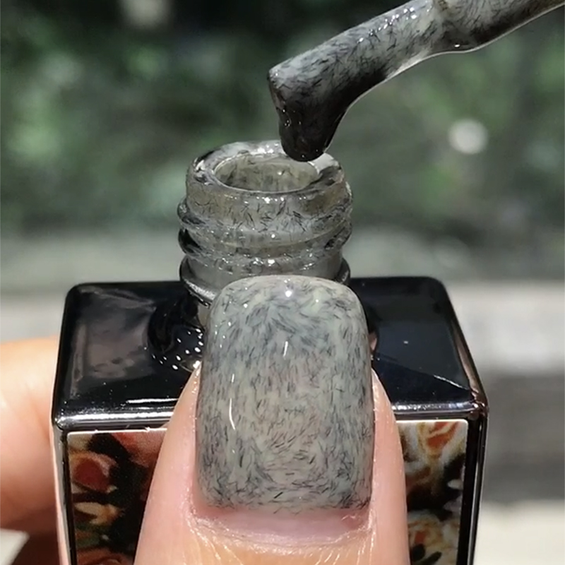 上色显白美甲光疗甲油胶皮草丝绒