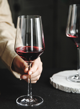 jiwoo高脚水晶葡萄酒红酒杯套装家用醒酒器创意透明玻璃杯子套装