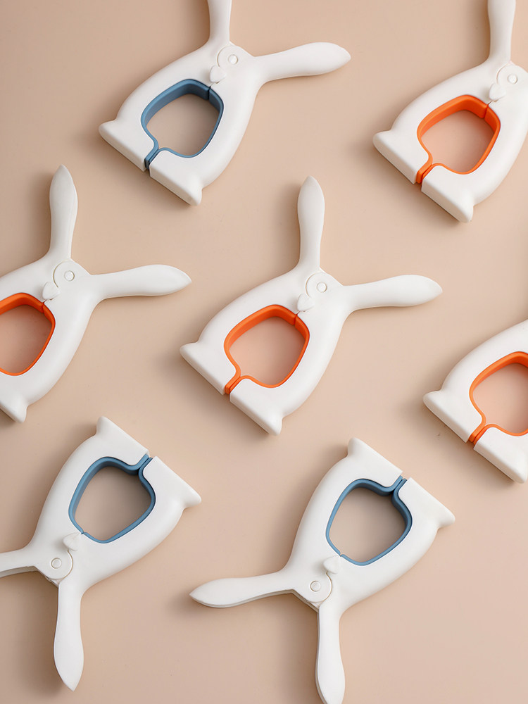 衣服晾晒夹被子夹子固定晾衣架开口宿舍兔耳朵大号夹扣强力防风夹