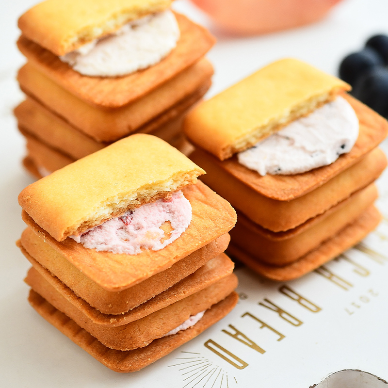 兔姨家冻干水果夹心饼干真果粒休闲零食点心甜品马卡龙下午茶