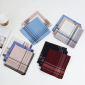 清仓处理男士 吸水擦汗手巾方巾 薄款 手帕涤纶格子手绢经典 复古老式