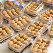 咸豆乳麻薯芋泥包装 盒草莓蛋糕盒长方形透明打包盒甜品盒子豆乳盒