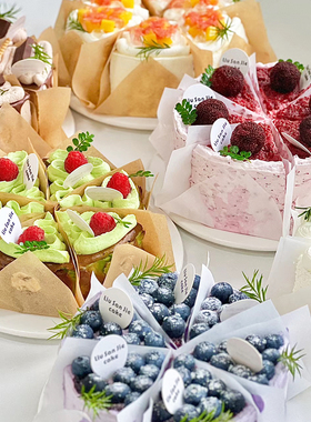 蛋糕切块分隔纸千层包装纸透明围边方形玻璃纸油纸打包纸烘焙用纸