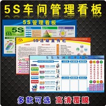 5S 6S 7S 8S精益管理看板生产车间质量管理宣传海报现场管理体系消防标语工厂车间宣传栏主题海报挂图