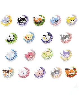 正品CLC潮乐创微颗粒拼装积木8966-8983花前月下系列益智玩具