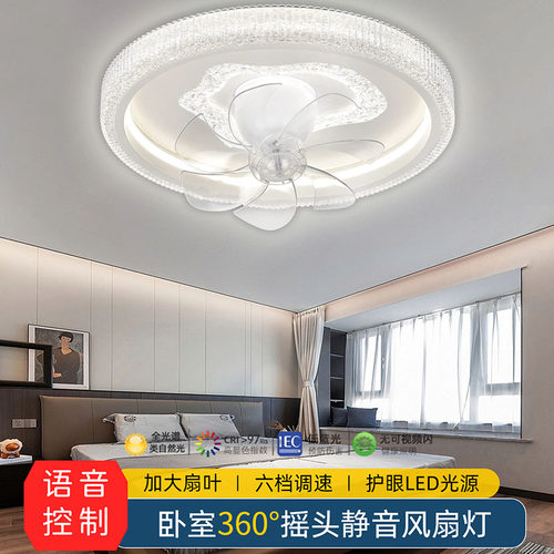 全光谱360°摇头LED风扇灯