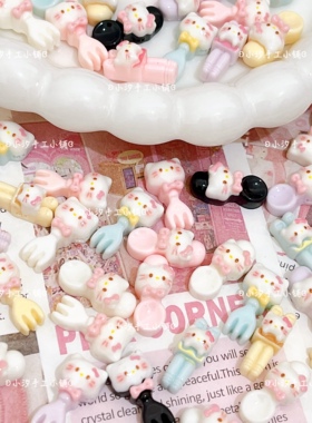 定制仿真食玩迷你kt勺子叉子筷子diy奶油胶树脂饰品配件手工发夹