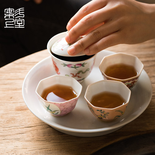 斗室案上复古国潮陶瓷手绘茶杯