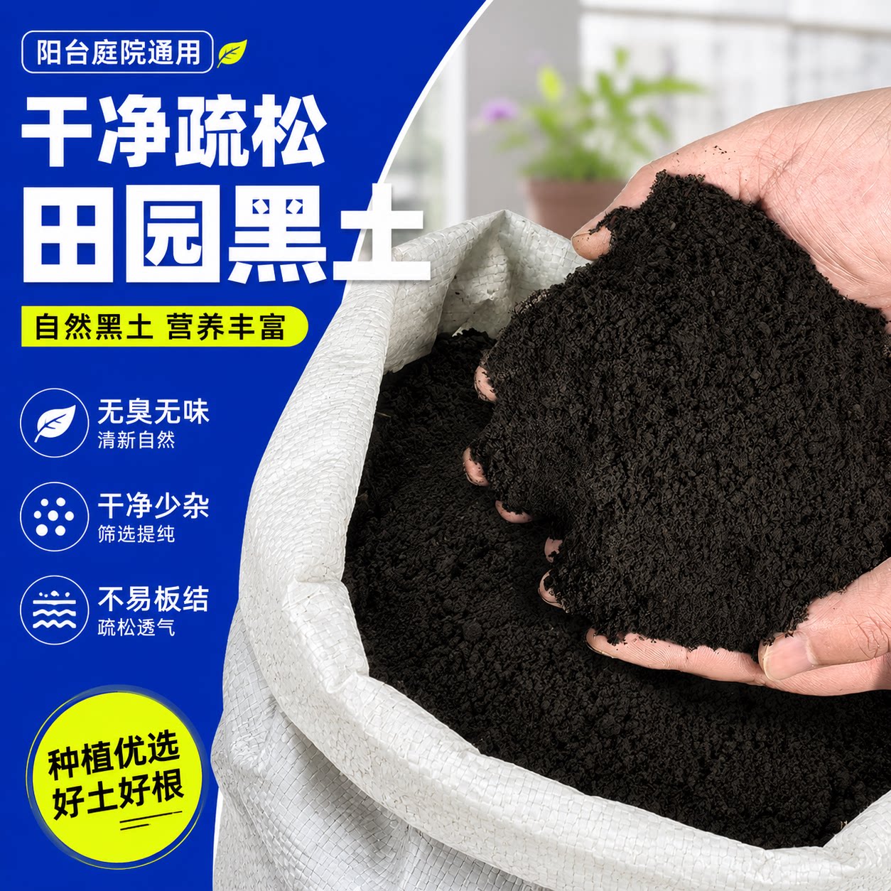 疏松透气无臭无味黑土营养土
