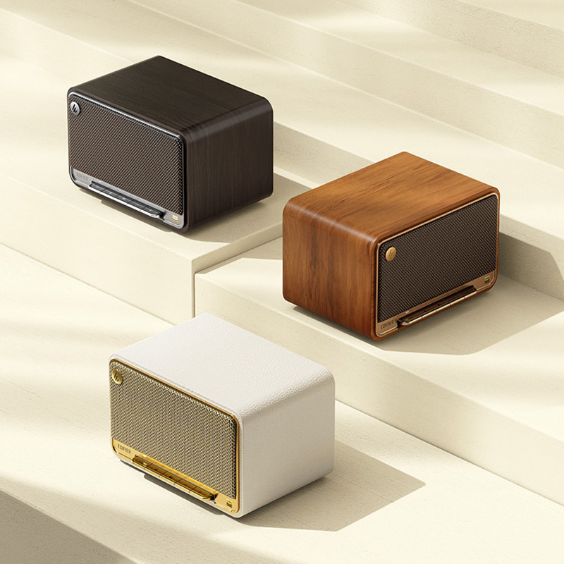 漫步者无线复古蓝牙音箱木质高音质小型音响家用客厅环绕2026新款