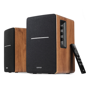 漫步者R1200BT电视桌面音箱电脑音响台式家用木质重低音炮蓝牙