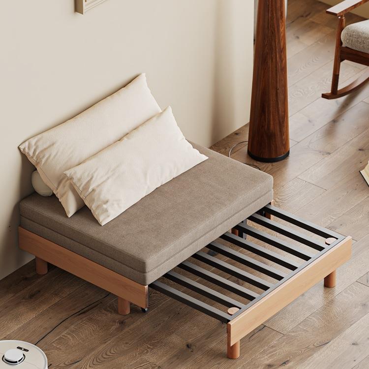实木沙发床两用小户型可折叠单双人经济型推拉坐卧多功能伸缩床