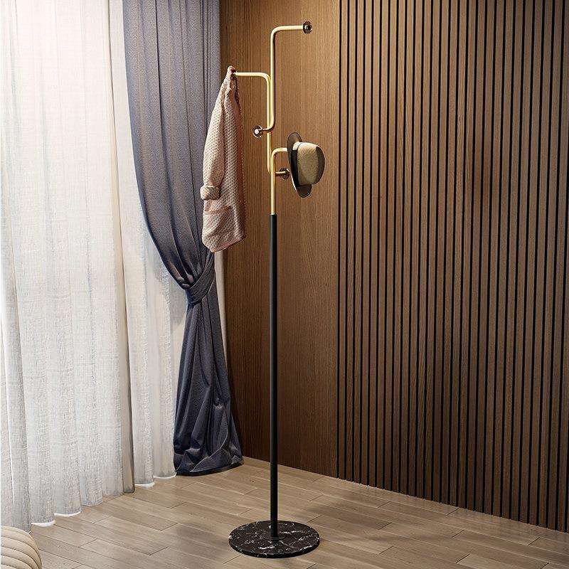 衣帽架落地卧室挂衣架家用轻奢简易衣服架子客厅大理石简约现代