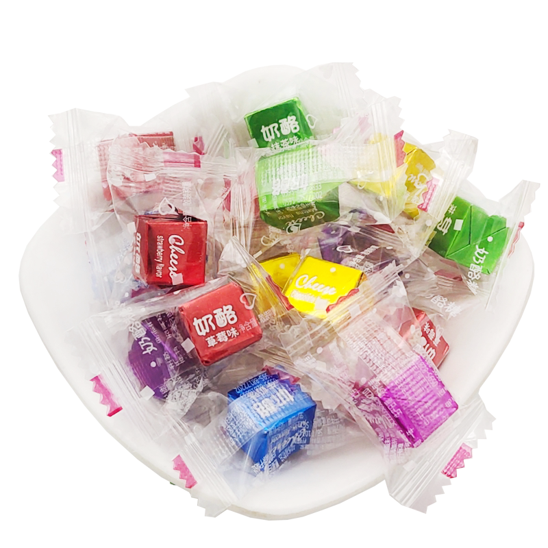 好百贝奶酪糖500g方块糖牛奶糖奶立方小吃零食结婚喜糖果散装