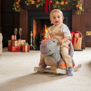 littlebirdtoldme小木马儿童实木摇摇马一周岁宝宝生日礼物玩具
