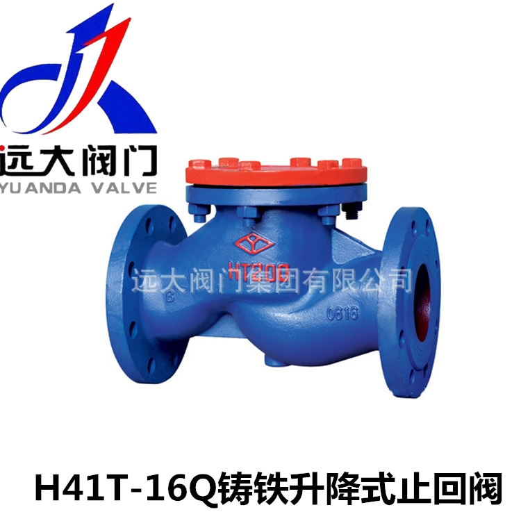 河北远大阀门H41T-16Q铸铁法兰升降式铜芯单向止回阀DN15-DN250