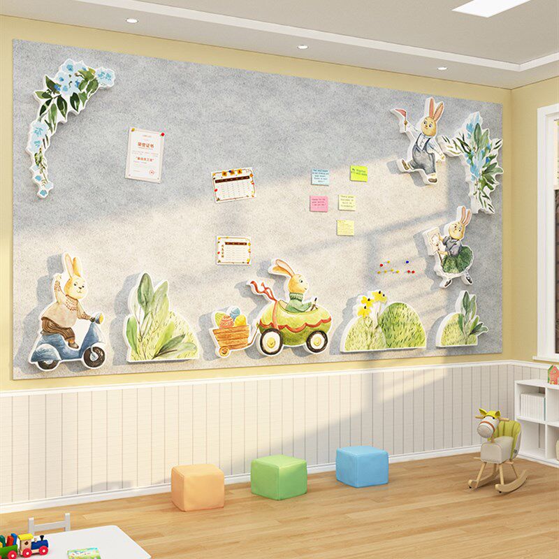 幼儿园墙面装饰环境创作材料主题完成教室布置贴纸创意小班黑板边