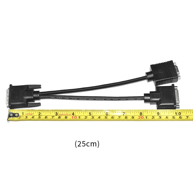 斯格 DVI一分二线DVI24+5公转DVI母+VGA母线电脑分屏线屏幕拓展线