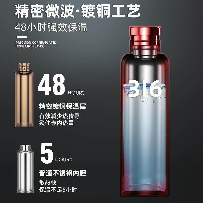 大容量保温杯男士高档316泡茶杯子水杯大号全钢水壶车载瓶食品级